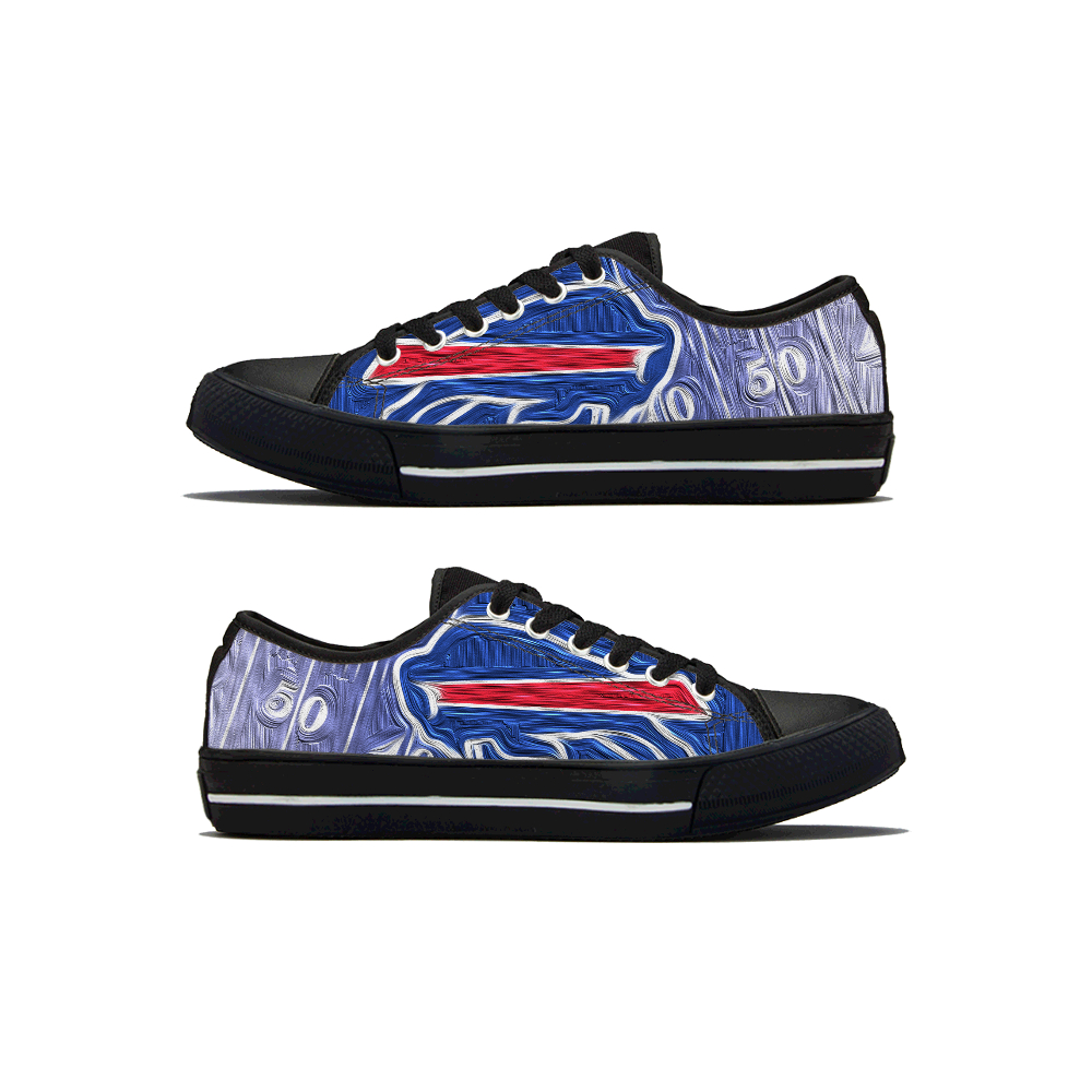 Women's Buffalo Bills Low Top Canvas Sneakers 003